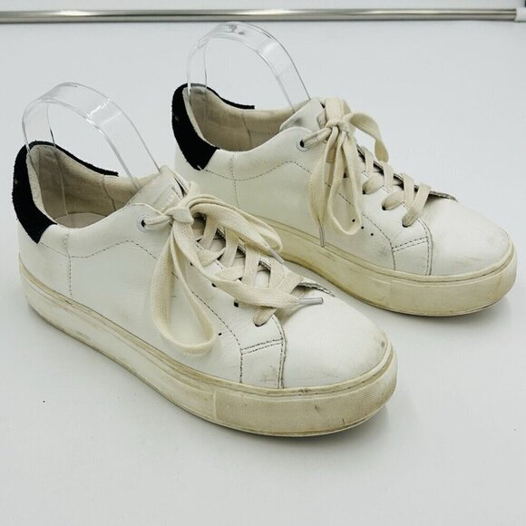 Kurt Geiger London Laney Leather Platform White Sneakers Sz  EU 36.5 US 5.5-6 - Picture 2 of 6